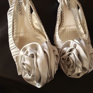 J Renee Satin Kitten Heels